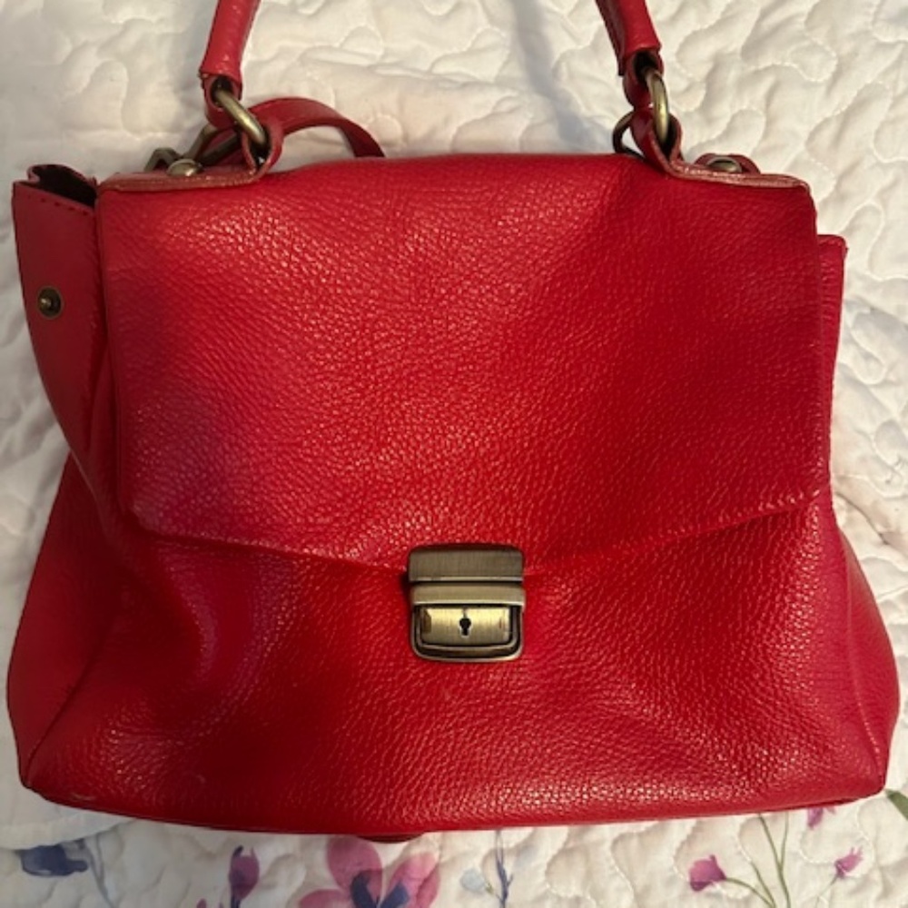 Italian Leather Red Purse